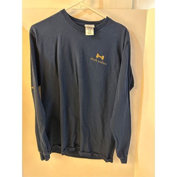 Simply Southern Long Sleeved Pig Shirt t-shirt "Thankful" Medium rn#147258 - Picture 2 of 4